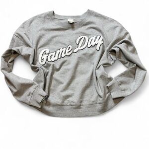 Maeve Gray and White "Game Day" Sweatshirt, Women's Size XL‎